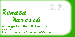 renata marcsik business card